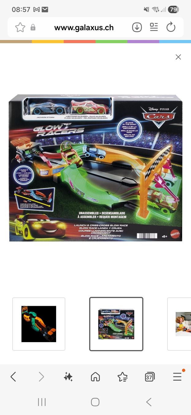 Disney Giocattoli: Mattel Disney Pixar Cars GITD TRACK SET – Nuovo (secondo la descrizione) da Langnau im Emmental venduto da bohne.17 3