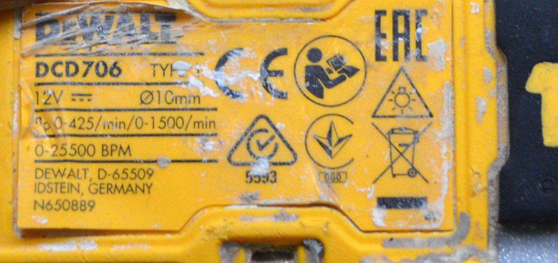 Dewalt Trapani: DeWalt DCD706 Akku-Bohrschrauber / Perceuse visseuse – Usato da Collonges venduto da arashee 4