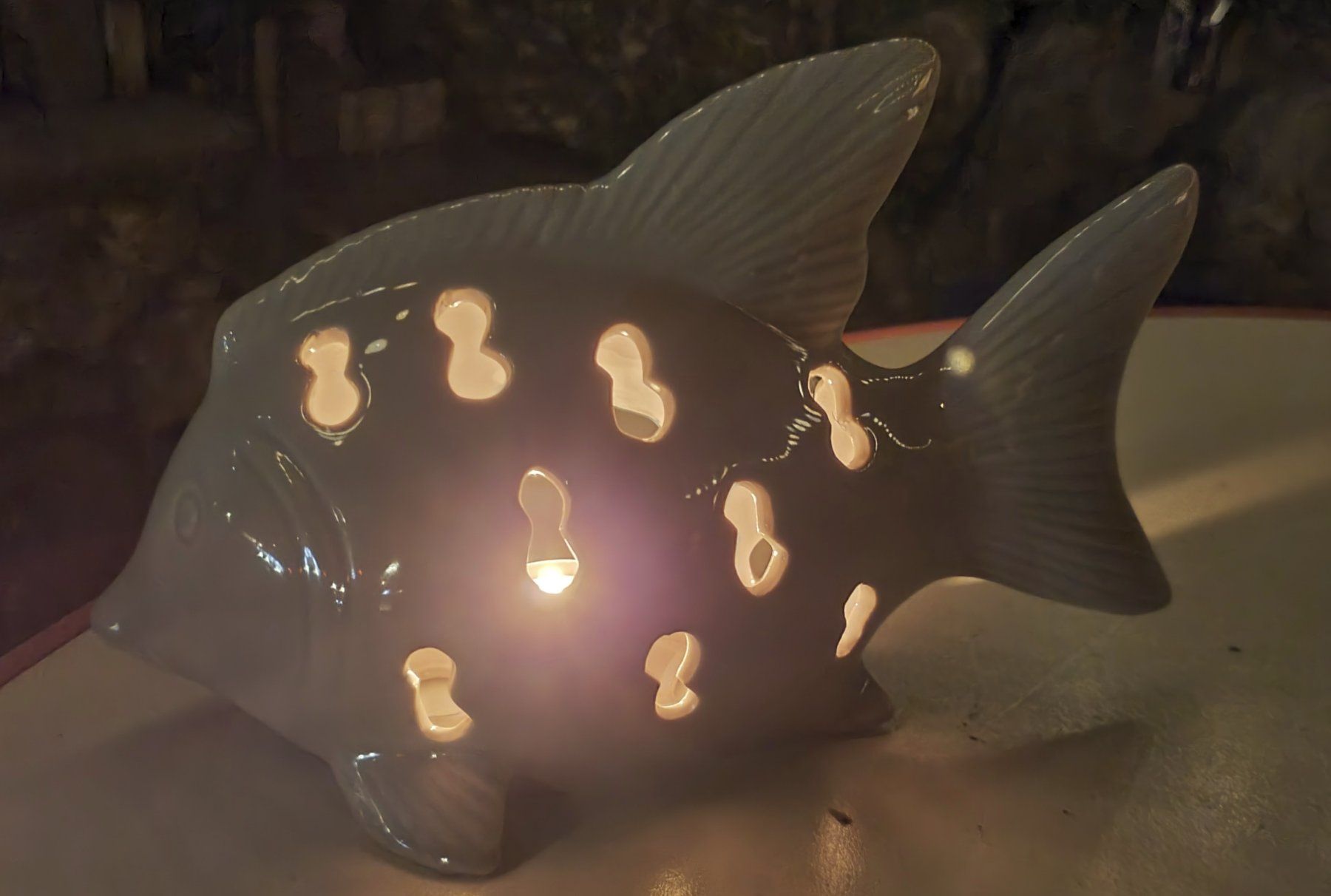 Portacandele: Windlicht Fisch – Usato da Wattwil venduto da Dato1 2