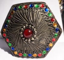 EINMALIG ATTRAKTIVE KUPFER -DOSE,--8 CM x 5 CM,-SELTEN, 1960