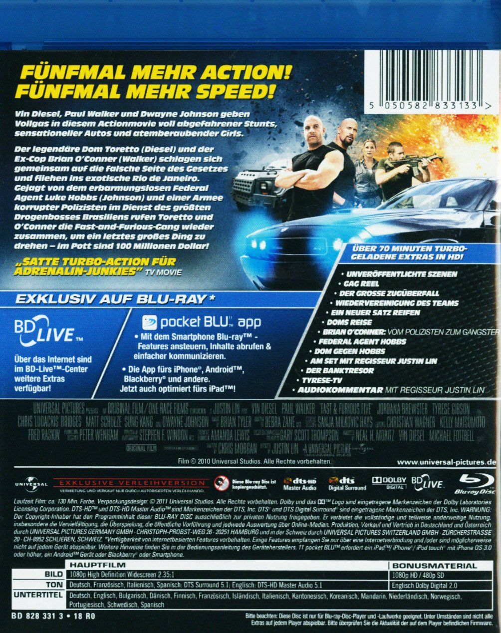 Tutti i DVDs: Fast & Furious 5 – Usato da Lengnau BE venduto da Fburren 1