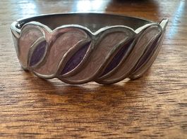 Armreif Modeschmuck (versilbert/violett)