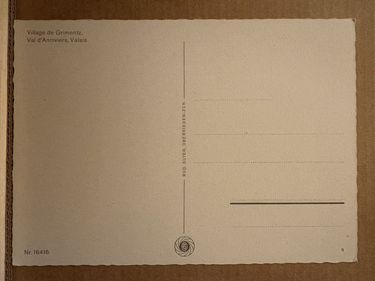Cartoline postali: AK von Grimentz Val d' Anniviers – Usato da Rümlang venduto da Kartenpost1 1