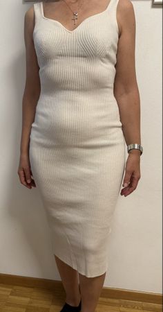 Robe moulante H&M, taille XS, couleur crème