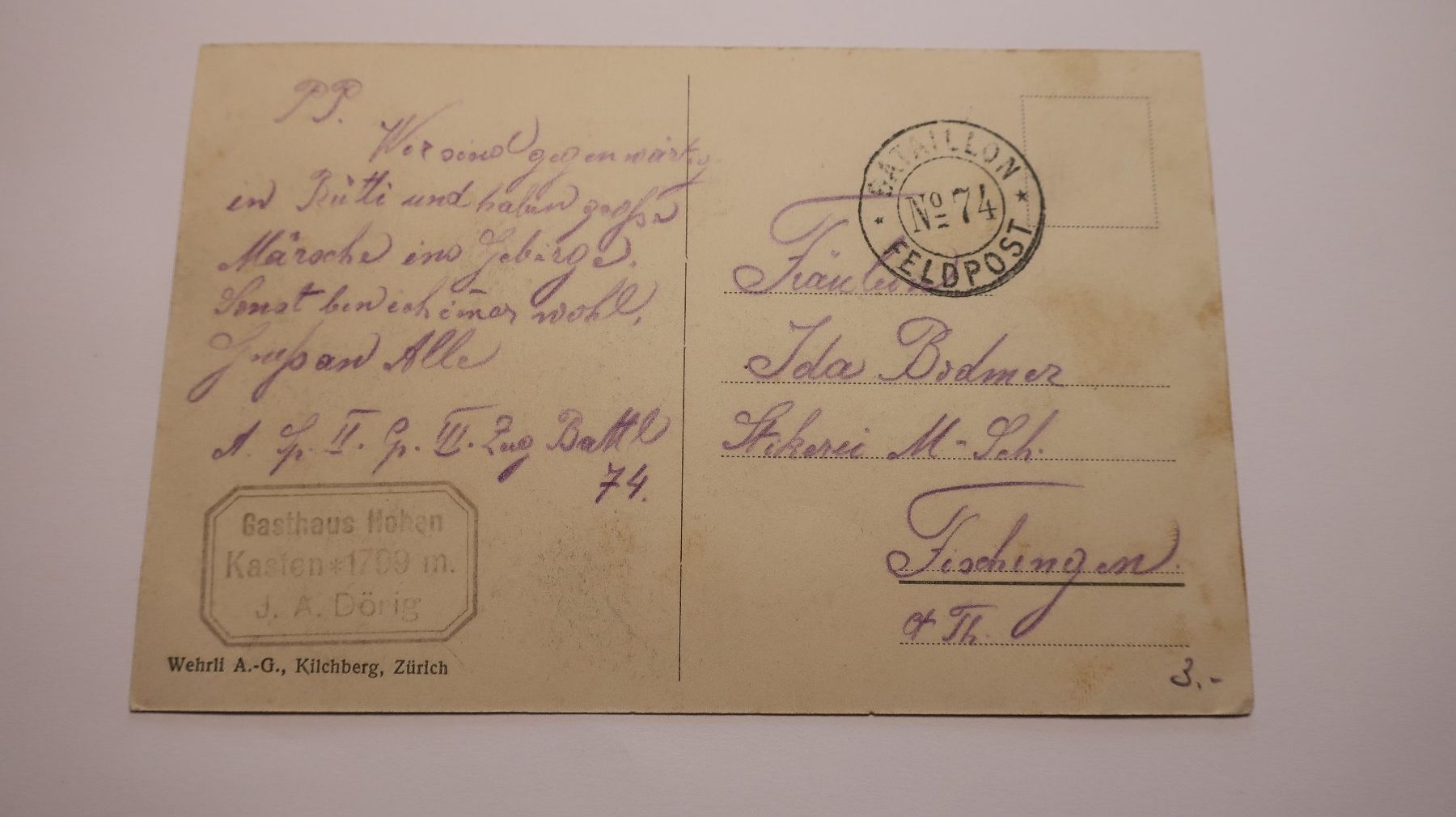 Ansichtskarten: Hoher Kasten Rheintal – Gebraucht aus Cormoret von Pascalll2001 3