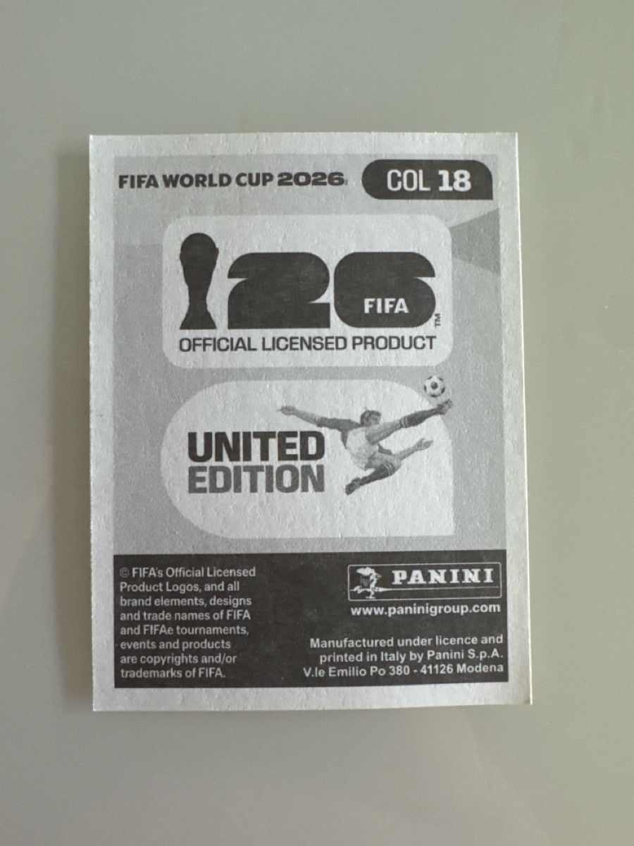 Panini Carte collezionabili: Panini 2026 Jhon Cordoba COL18 – Nuovo (secondo la descrizione) da Bern venduto da akl_sy9s 1