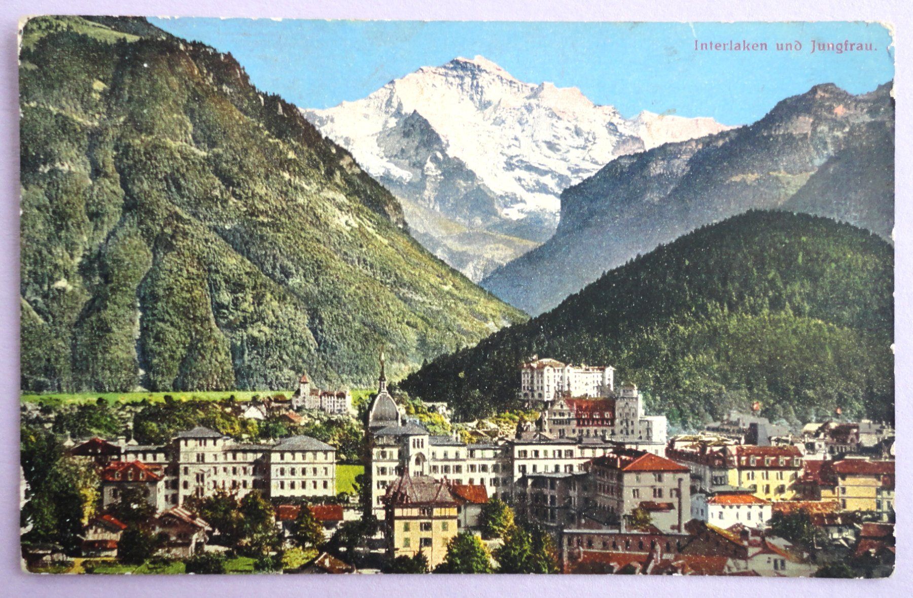 Ansichtskarten: Interlaken und Jungfrau – Defekt aus Fétigny von Billy2miny