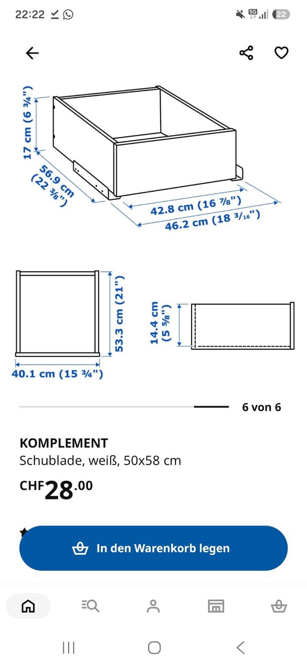 Ikea Schränke: Komplement Schubladen 50x58cm, inkl. 2 Tablare – Gebraucht aus Winterthur von lor_5vlb 4