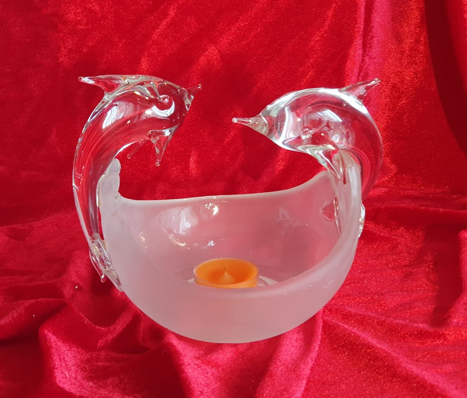 Partylite Portacandele: Partylite Delphine aus Glas – Usato da Alchenflüh venduto da Richiefender