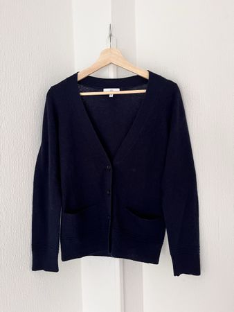 La Redoute Cashmere Cardigan Navy Blue Size S 
