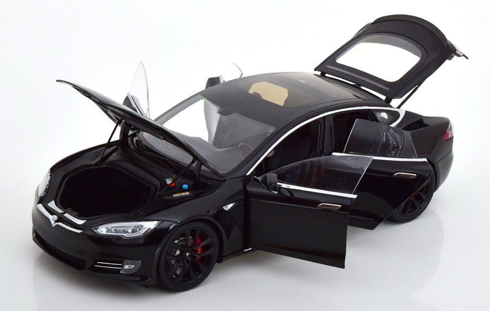 Tesla Modellini d'auto: TESLA MODEL S P100D 2016 SCHWARZ 1:18 TESLA – Nuovo e nell'imballaggio originale da Suhr venduto da Moebelsiralfred 2