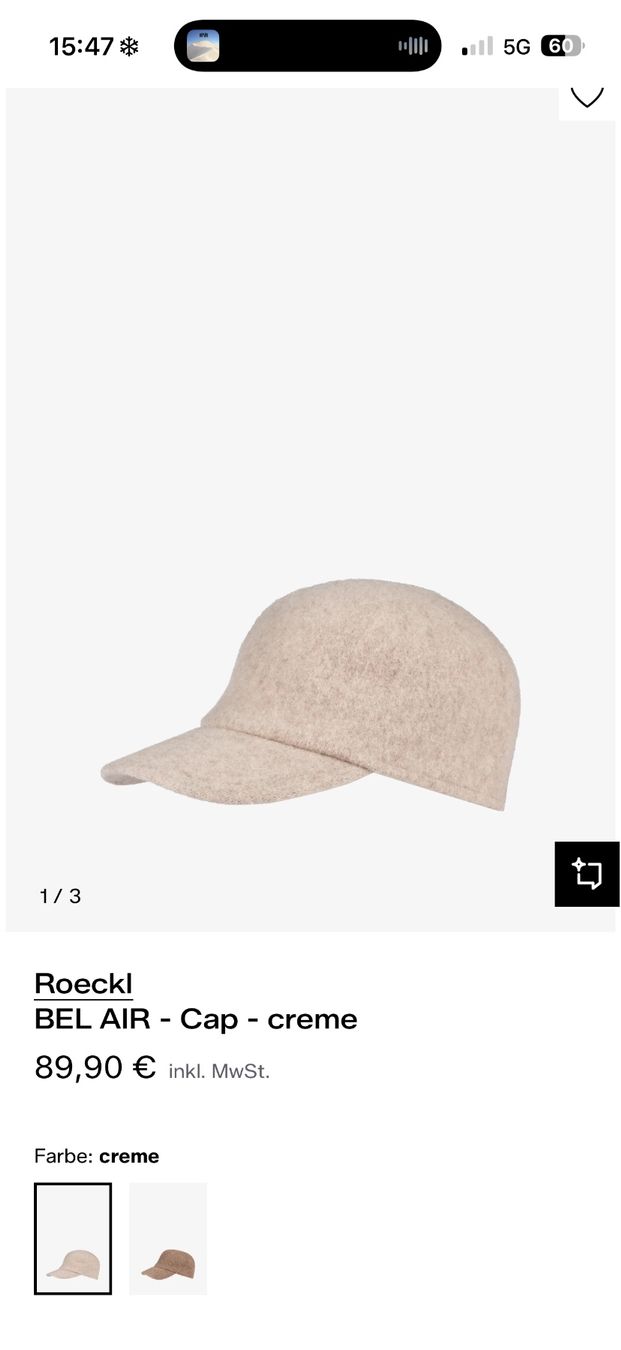 Copricapi, berretti & cappellini: ROECKL Bel Air Cap Damen, Beige – Usato da Birr venduto da WalkyriaM 6