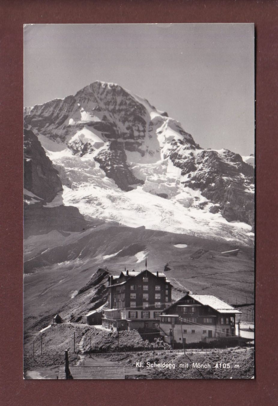 Cartoline postali: KLEINE SCHEIDEGG - Mönch - 1961 – Usato da Pully venduto da nicecards