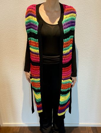 Strickjacke Balmain Regenbogen Grosse 36FR (40 IT)🌈