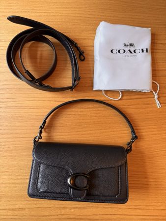 Polished Tabby Shoulder Bag Black