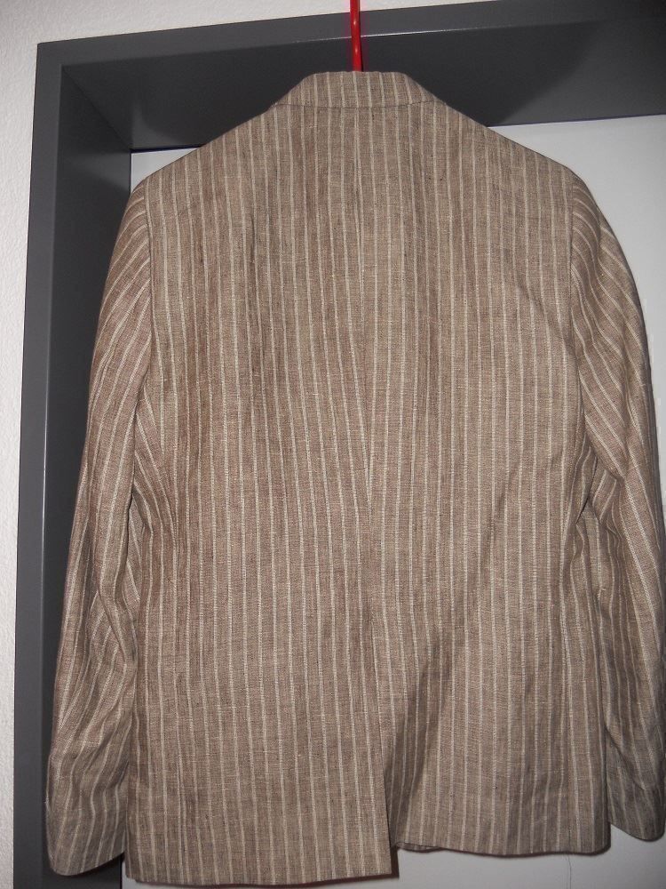 Jacken: Neu: Blazer - hellbraun/beige gestreift - Gr. 48 – Neu (gemäss Beschreibung) aus Uznach von Laeuffer 1