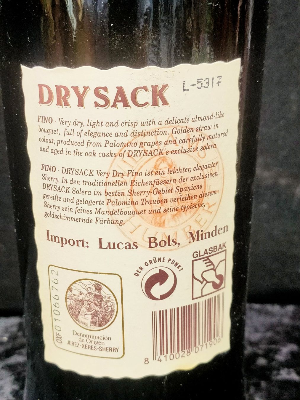 Bevande alcoliche: DRY SACK FINO – Nuovo (secondo la descrizione) da Genève venduto da Leboucheoreilles 4