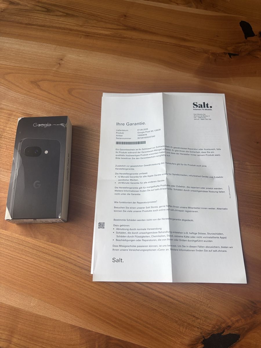 Google Telefoni cellulari / Smartphones: Google Pixel 9A – Nuovo e nell'imballaggio originale da stettlen venduto da brafam 1