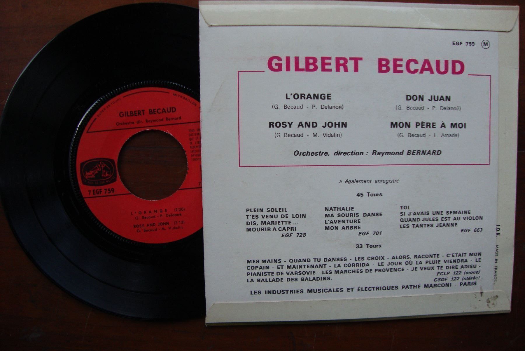 Dischi in vinile: GILBERT BÉCAUD - DON JUAN etc EP – Usato da Bern venduto da Uli_10_11 1