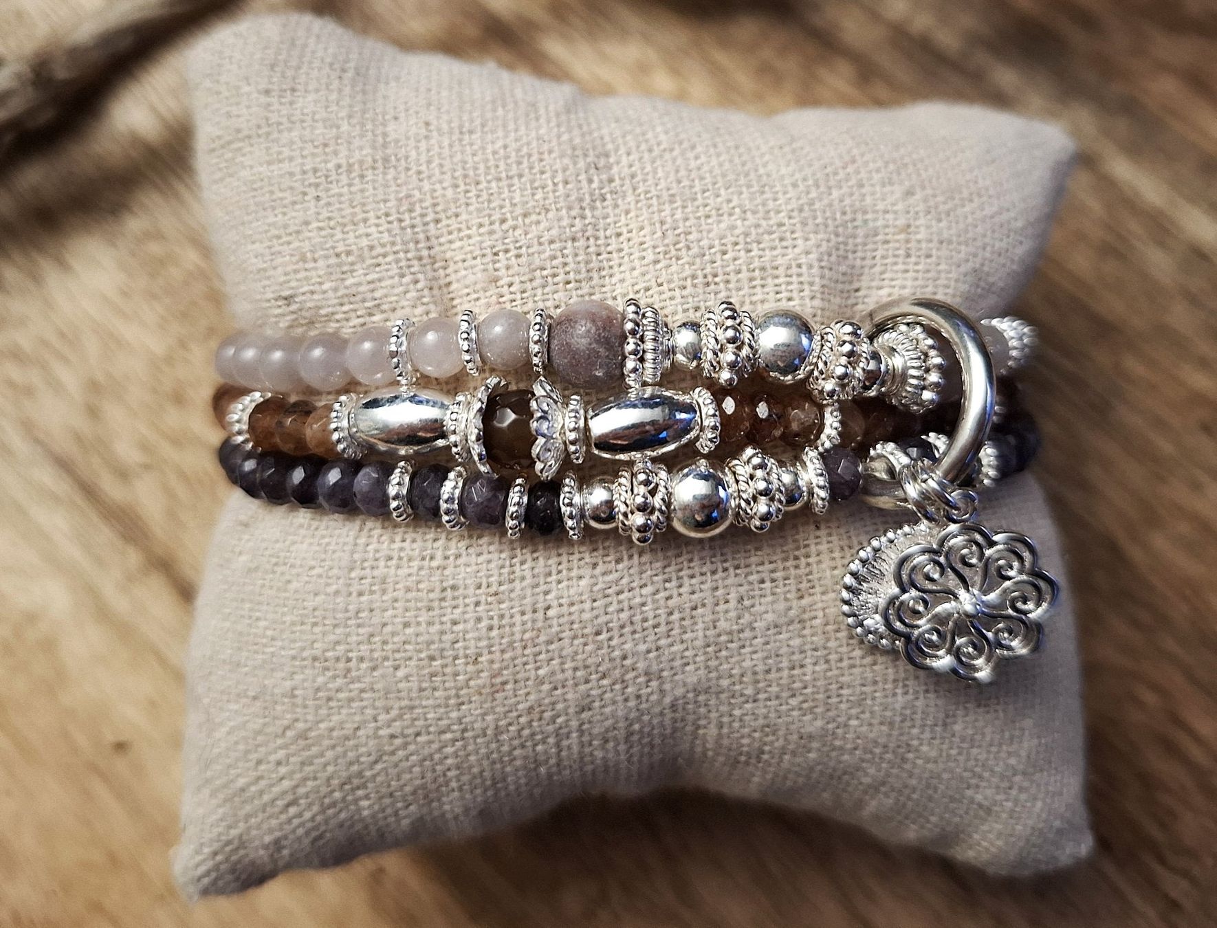 Bracciali & Braccialetti: ELENA - Jadearmband - Sterling Silber - braun – Nuovo e nell'imballaggio originale da Mühlethal venduto da nicita-modeschmuck 2