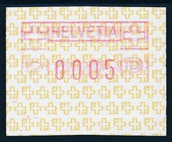 CH ATM 8 Teildruck ganze untere Hälfte fehlt ** postfrisch