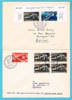 Nr.277-280 4 Belege mit ET-Stempel u.a. 278 blaugrau !