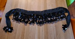 Foulard danse orientale noir / argent