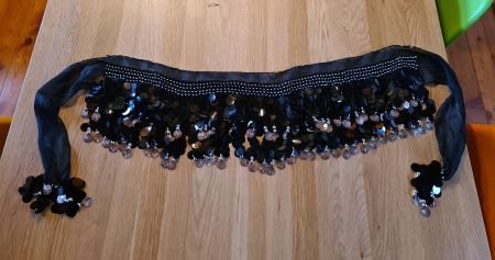 Foulard danse orientale noir / argent
