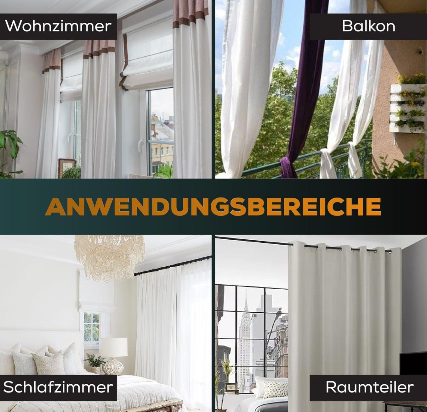 Altro per la casa: Vorhangstange ohne Bohren 90-120cm – Nuovo e nell'imballaggio originale da Adlikon b.Regensdorf venduto da MK-VORHANGSERVICE 4
