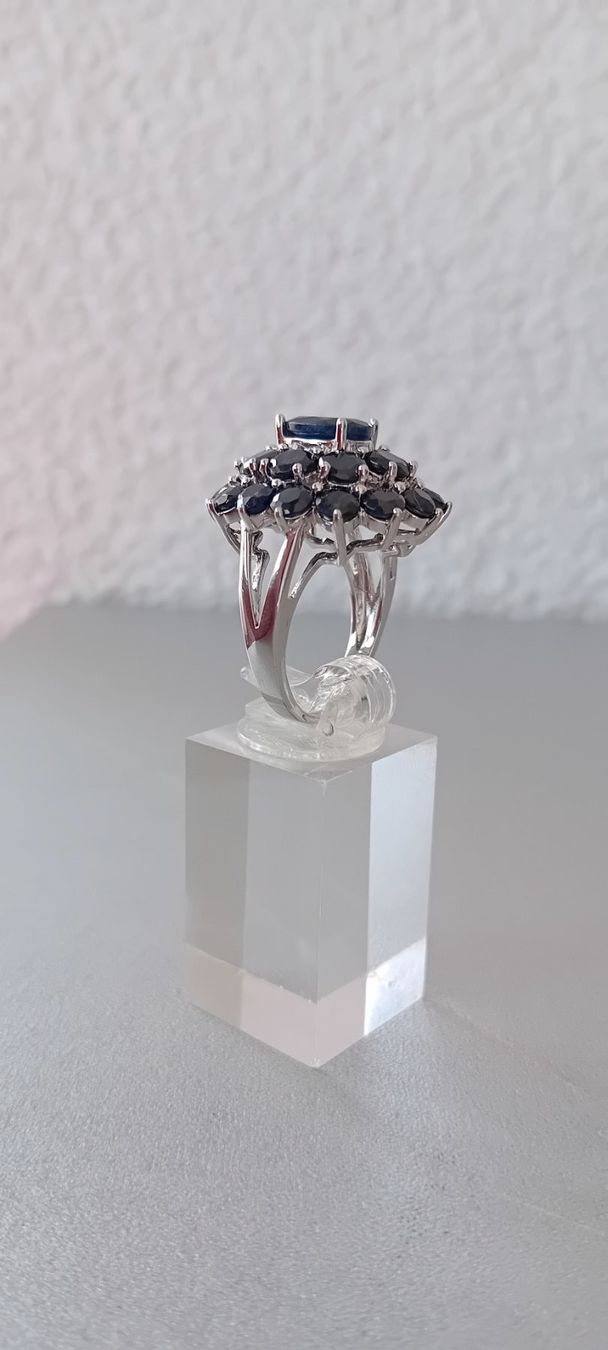 Anelli: Silber Cocktailring mit Saphiren – Usato da Stans venduto da wer_fd5f 7