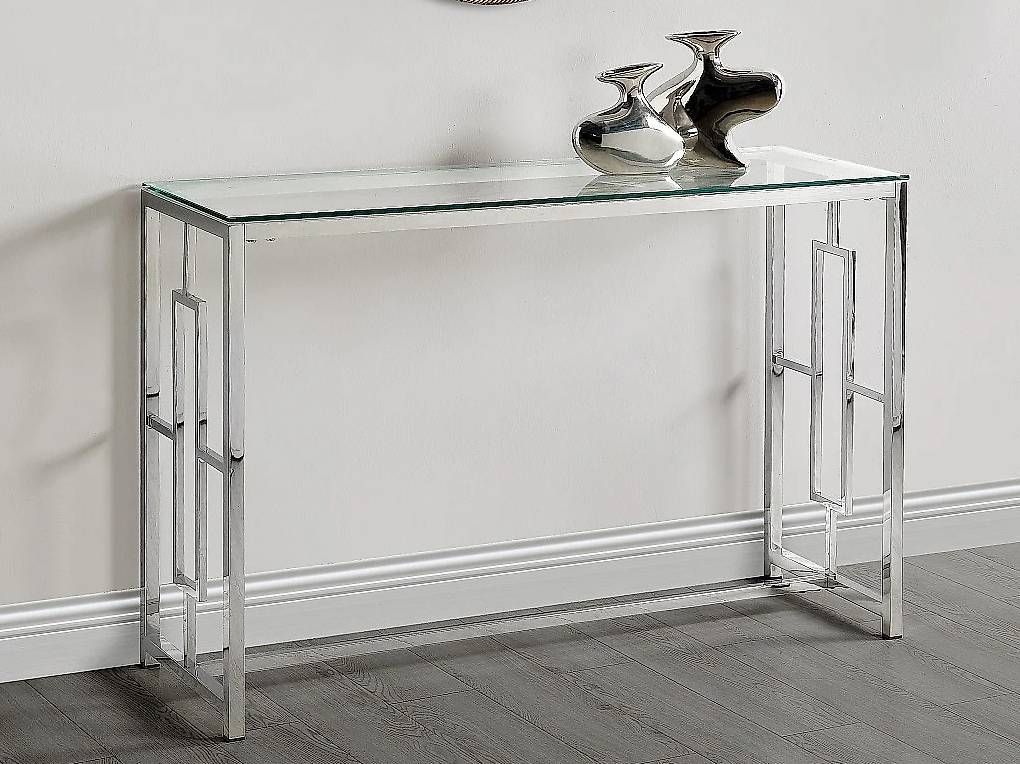 Console: WandKonsole aus Glas & Stahl – Usato da Basel venduto da AdrianaGea