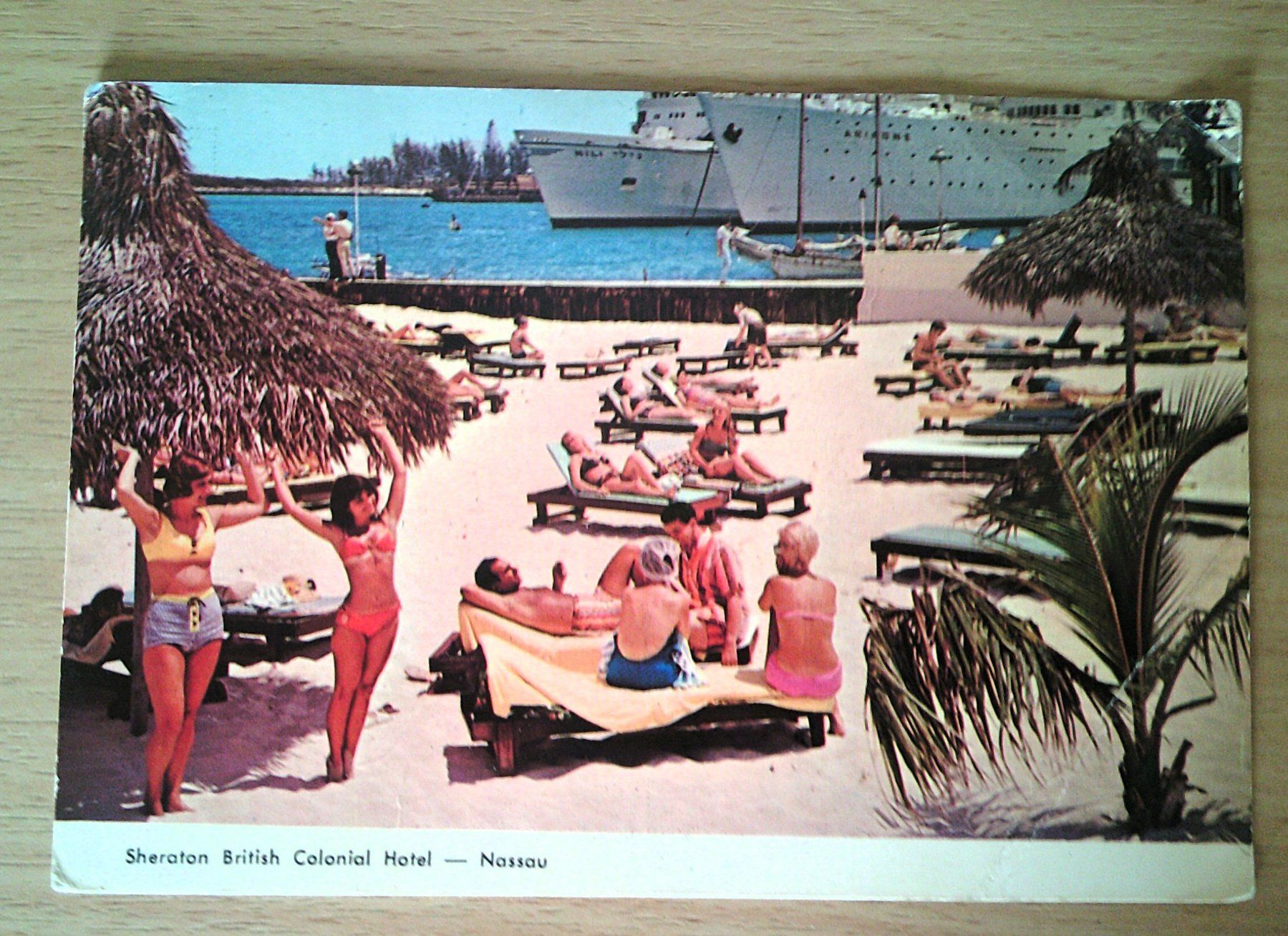 Cartoline postali: 2 alte Ansichtskarten Bahamas Nassau, Sheraton Hotel – Usato da Uffikon venduto da Semo2 3