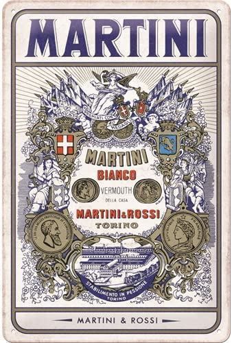 Martini Schilder: Blechschild 3D-MARTINI-BIANCO VERMOUTH L – Neu und originalverpackt aus Rupperswil von big-one-sale