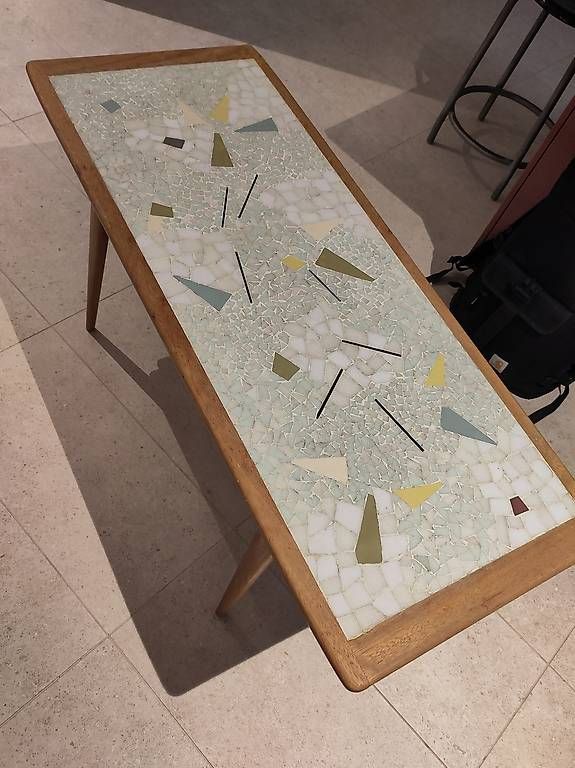 Tische: Table basse danoise vintage marqueterie – Gebraucht aus Lausanne von heyval 4