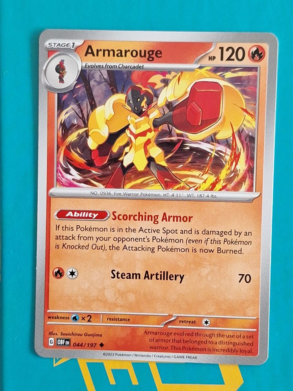 Pokémon Sammelbilder & Trading cards: Armarouge - Pokemon Obsidian Flames – Gebraucht aus Altstätten SG von GGsGameshop