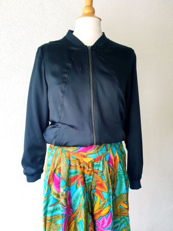 JETTE 36 S JACKE BLOUSON SCHWARZ TOP ZU HOSE ROCK SHORTS
