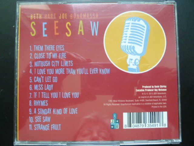 CD: Beth Hart & Joe Bonamassa - Seesaw – Usato da Au ZH venduto da sikoku 2