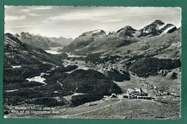 Muottas Muragl, Blick auf die Oberengadiner Seen, 1942