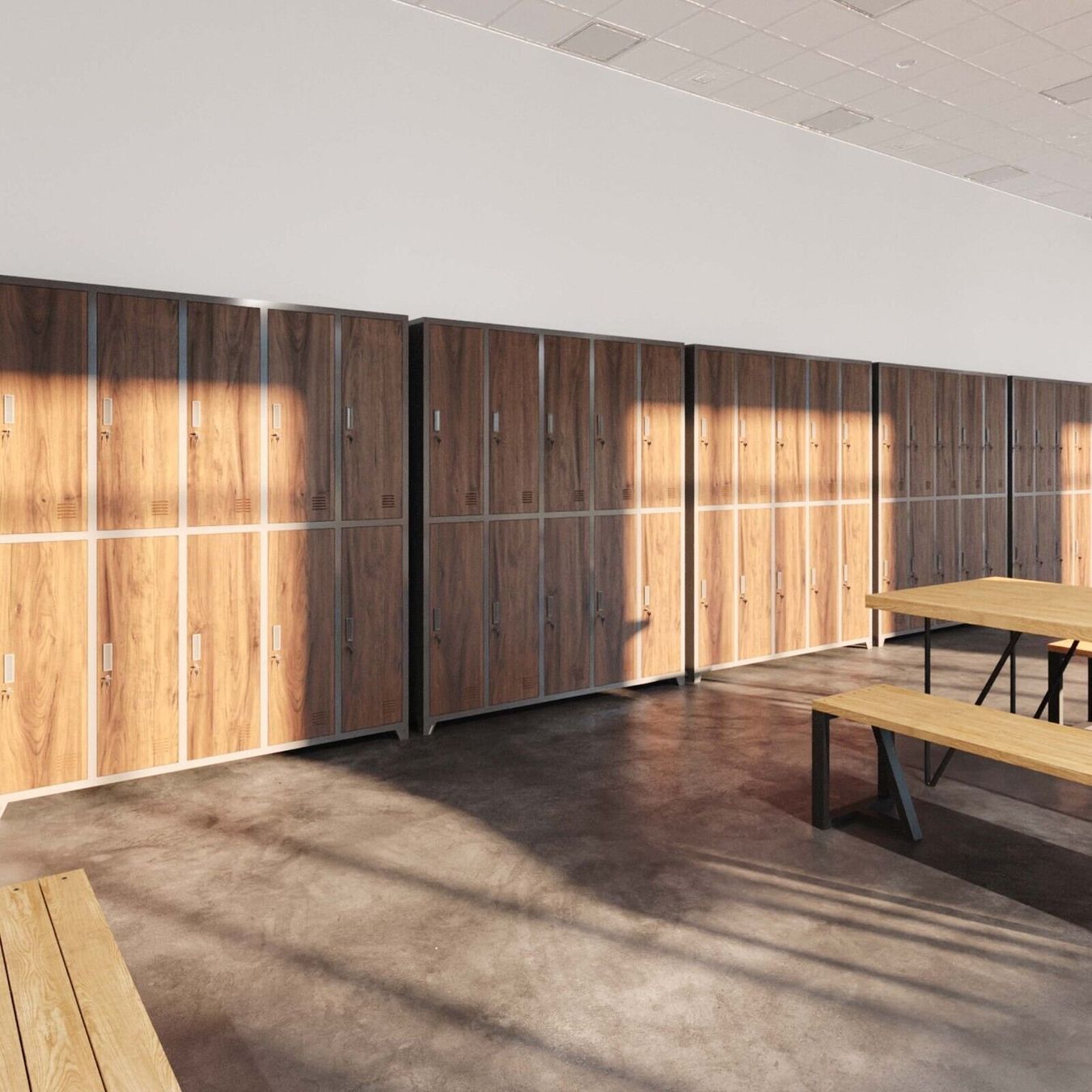 Schränke: Schliessfachschrank 10 Fächer - Weiss/Holzoptik – Neu und originalverpackt aus Wallenwil von toesstal-vertrieb 7