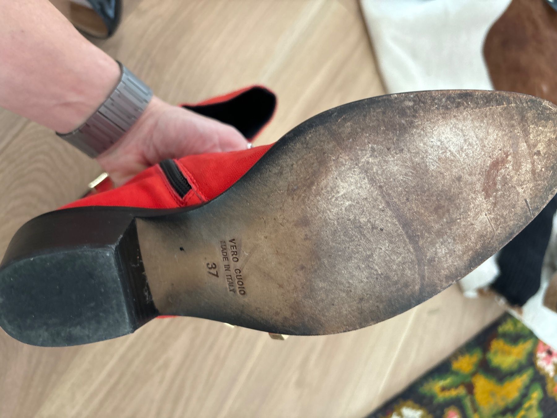 Damenschuhe: Santiags rouges cloutées Lemaré – Gebraucht aus Genève von bha_jcf5 3