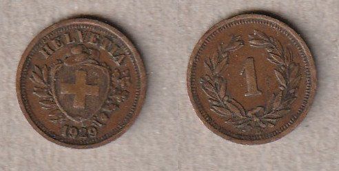 Tutti le monete: 1 Rappen 1929 – Usato da Allschwil venduto da Coinfreak