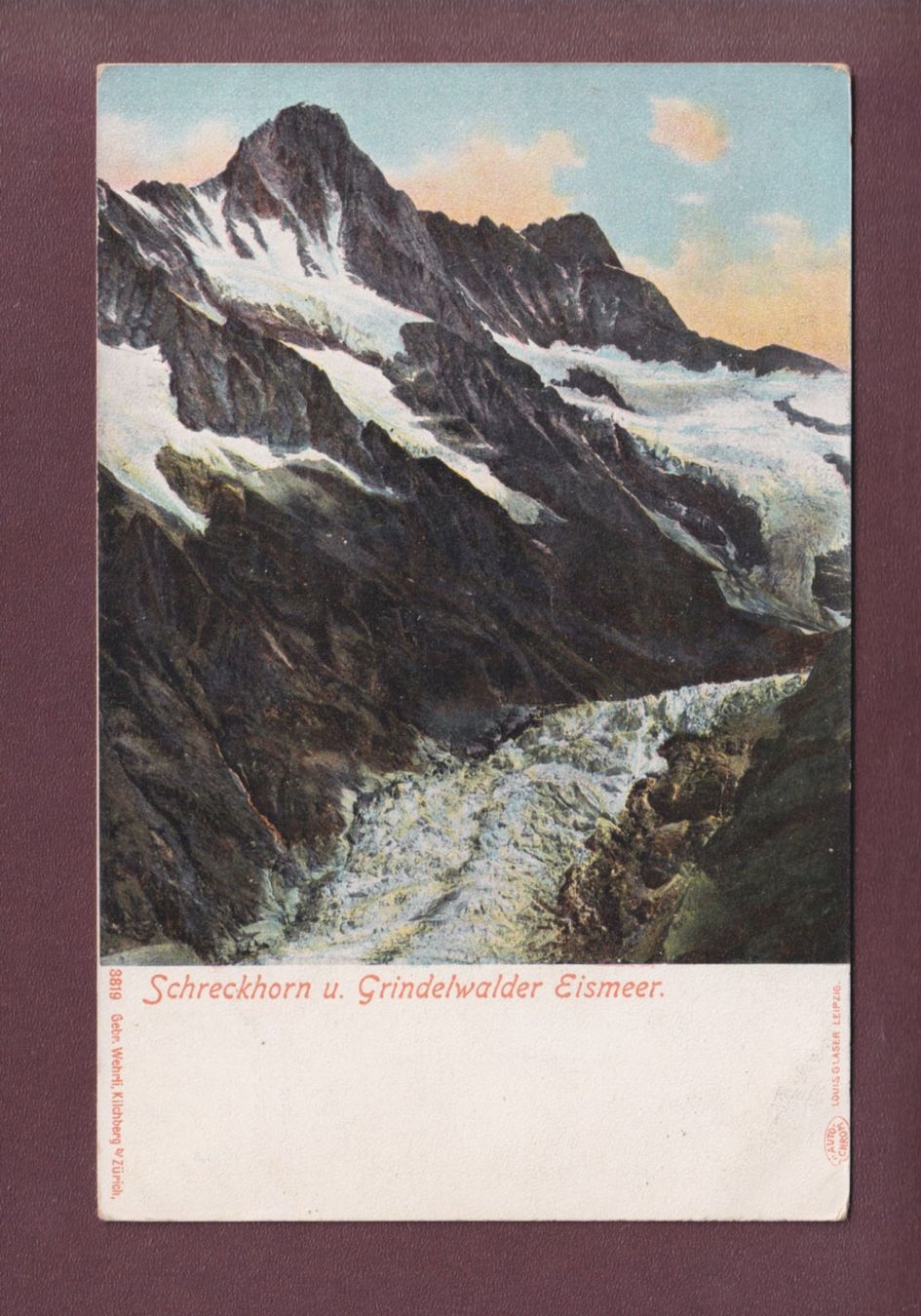 Cartes postales: SCHRECKHORN - Grindelwalder Eismeer – D'occasion à Pully par nicecards