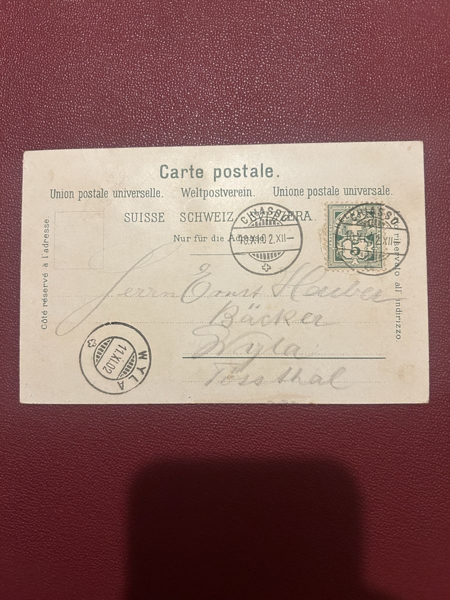 Cartoline postali: Chiasso, Gotthard Express 1902 – Usato da Breganzona venduto da Milesbo 1