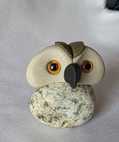 Eule Figur Naturstein Handgemacht einzigartig siehe Foto