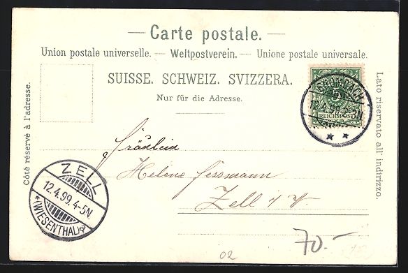 Cartes postales: Litho Basel, Teilansicht, Spalentor, St. – D'occasion à Berlin par bartko-reher 1