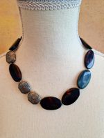 Designercollier – Handgefertigt aus Silber und Halbedelstein