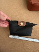 Münztasche Longchamp Leder Nylon schwarz Grösse ca 12cm
