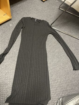 Feines Maxistrickkleid gr S schwarz