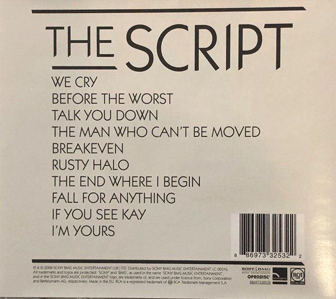 CD: The Script – The Script – Usato da Grüningen venduto da azulgris 1