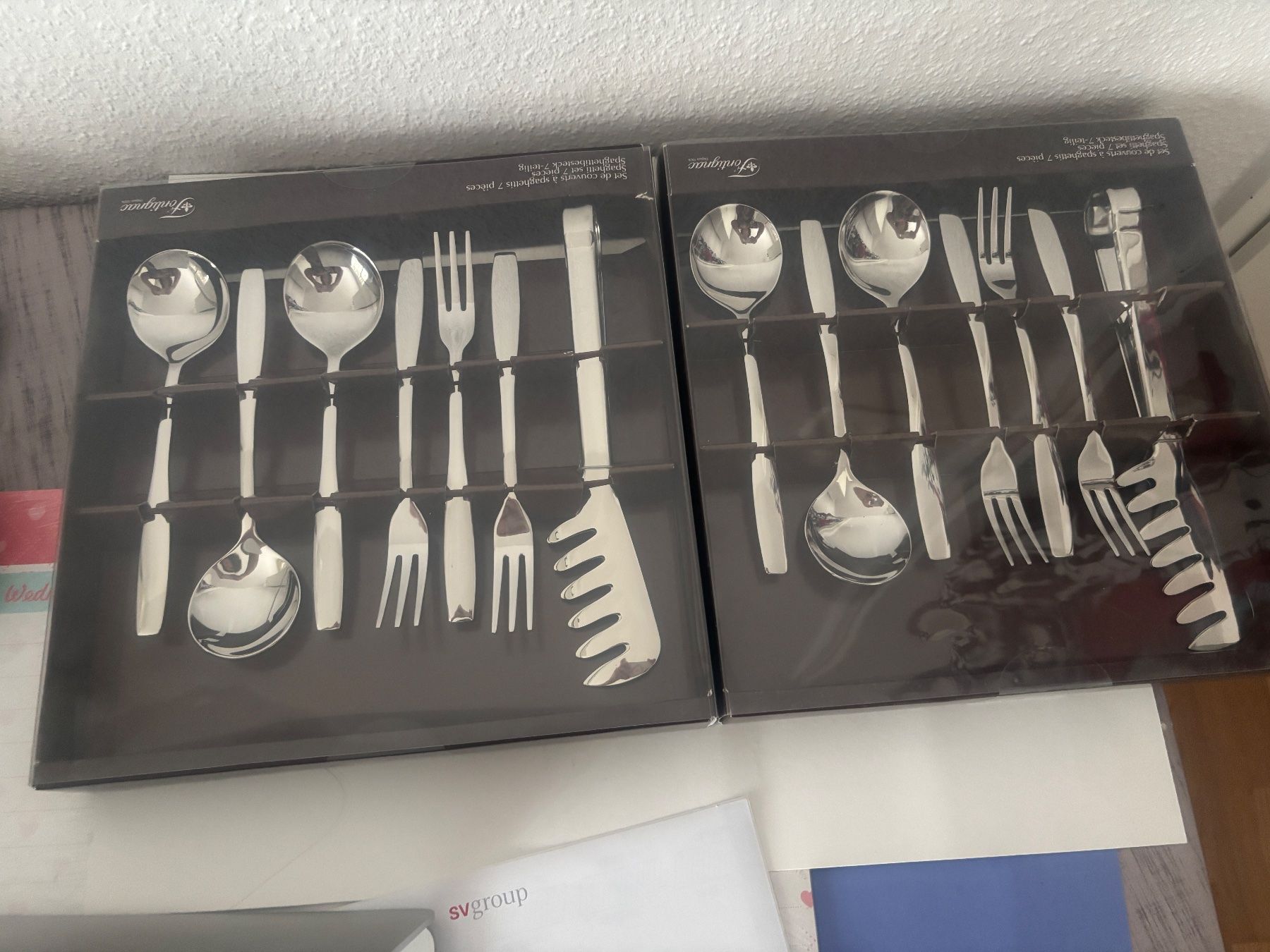 Bestecksets: Fontignac Spaghetti-Besteck Set, 7-teilig x 2 Stk Set – Neu und originalverpackt aus Wallisellen von ASZT 7